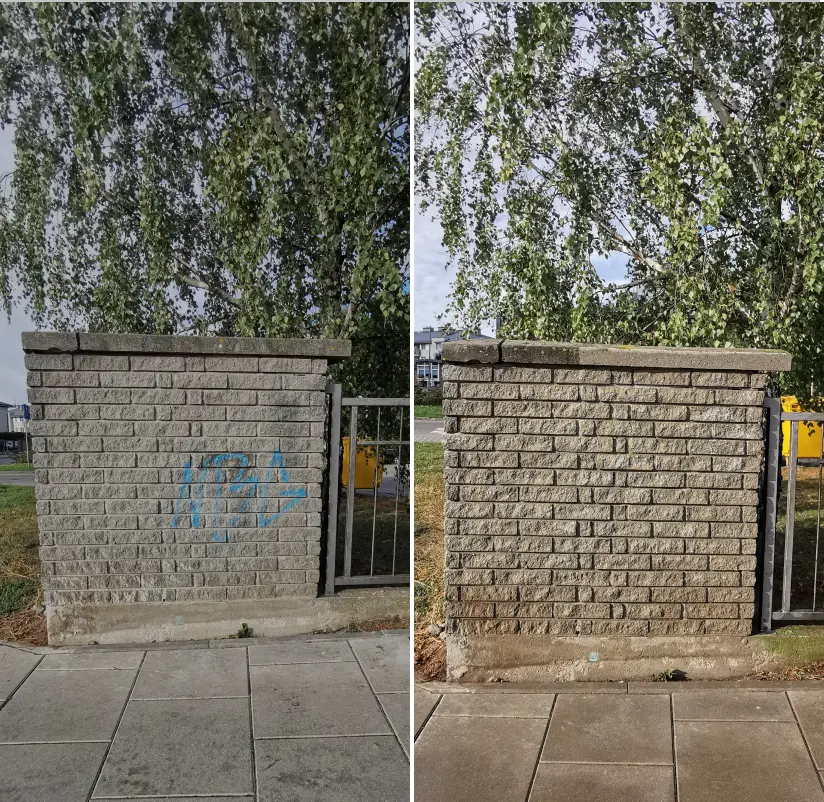Czyszczenie i zmywanie graffiti z ogrodzenia