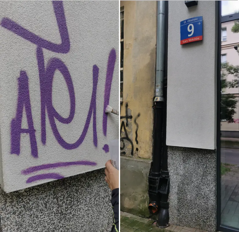 Zmywanie graffiti z tynku i ścian Warszawa